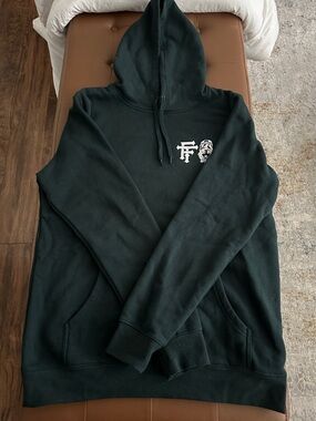 Rolex Dark Green Hoodie with White Chest Logo
